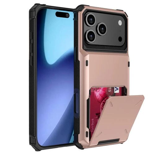 Funda resistente y duradera para iPhone 17 Pro, resistente a arañazos y golpes (oro rosa)