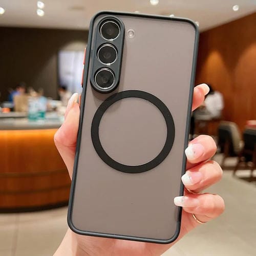 Funda con tapa MagSafe para Samsung Galaxy S21 FE 5G Hawkeye Skin Feel (negra)