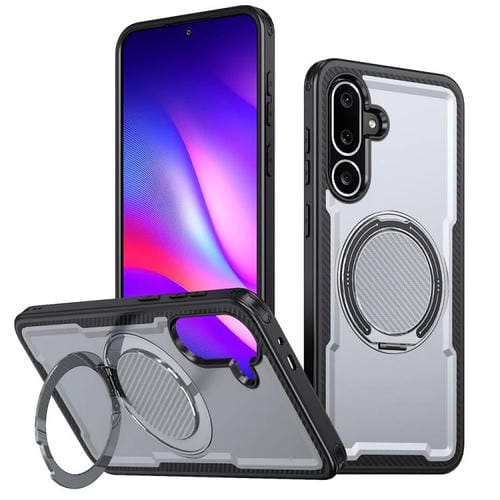 Funda metálica con rotación de 360 grados y MagSafe para Samsung Galaxy M56 5G/F56 5G (gris)