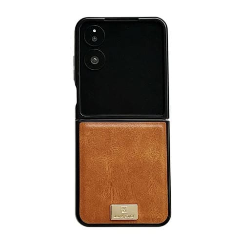 Funda de PU con textura Crazy Horse para Xiaomi Mix Flip 2 (naranja)
