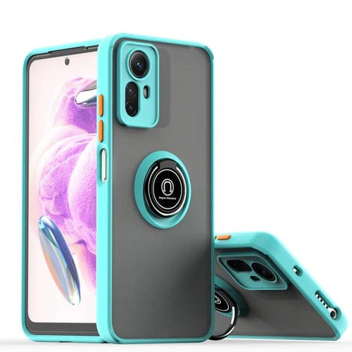 Funda de TPU + PC con anillo para Redmi Note 12 Turbo / Poco F5 Q Shadow 1 Series (azul cielo)