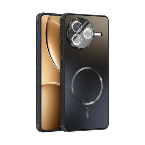 Funda MagSafe esmerilada con disipación de calor y película para lente para Redmi K80 ABEEL (negra)