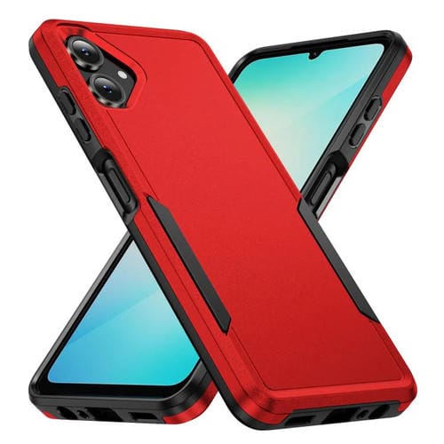 Funda Pioneer Armor de PC y TPU resistente para Samsung Galaxy A06 4G/5G (rojo y negro)