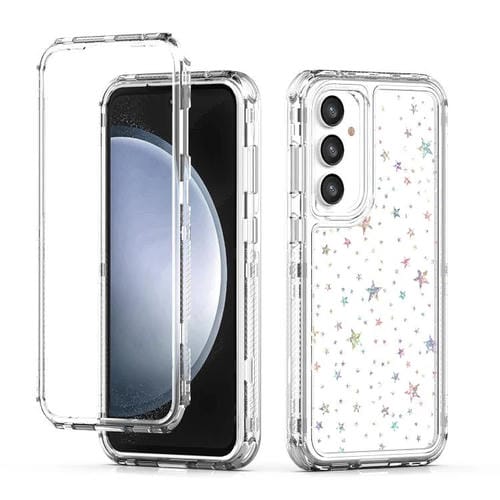 Funda de acrílico transparente con efecto láser para Samsung Galaxy S24 FE 5G (Estrellas)