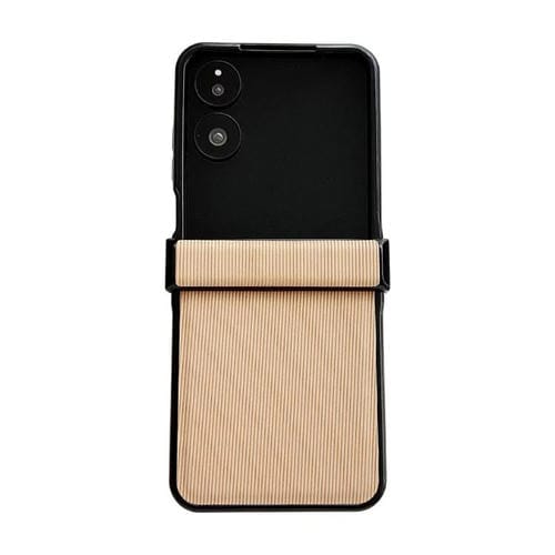 Funda protectora de tres piezas con textura vertical para Xiaomi Mix Flip 2 (caqui)