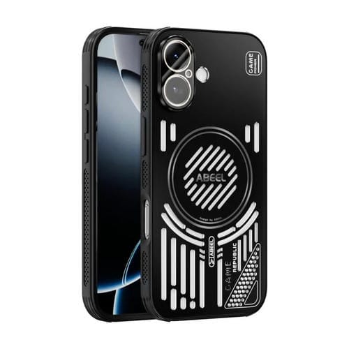 Funda ABEEL Ice Fox Series con disipador de calor magnético para iPhone 17 (negra)