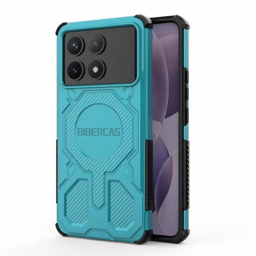 Funda BIBERCAS Real Color Series MagSafe a prueba de golpes para Redmi K70 (verde)