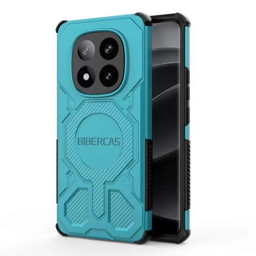 Funda BIBERCAS Real Color Series MagSafe a prueba de golpes para Redmi Note 14 Pro+ 5G (Verde)