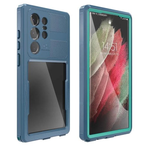 Funda impermeable RedPepper IP68 triple para Samsung Galaxy S23 Ultra 5G (azul)