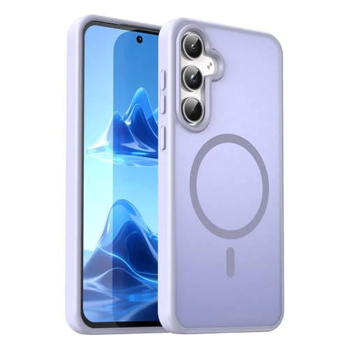 Funda hĂbrida de TPU translĂșcida con acabado mate MagSafe para Samsung Galaxy A55 5G (lavanda)