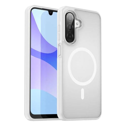 Funda hĂbrida de TPU translĂșcida con acabado MagSafe para Samsung Galaxy A26 5G (blanco mate)