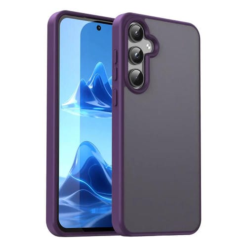 Funda hĂbrida de TPU translĂșcida y esmerilada para Samsung Galaxy A55 5G (morado cristal)