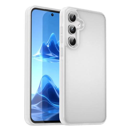 Funda hĂbrida de TPU translĂșcida y esmerilada para Samsung Galaxy A55 5G (blanco mate)