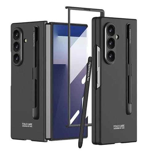 Funda ultrafina GKK para Samsung Galaxy Z Fold7 5G con ranura para bolígrafo (no incluye bolígrafo) (negro)