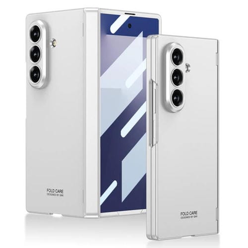 Funda para Samsung Galaxy Z Fold7 5G GKK con bisagra magnética integrada y cubierta completa (plateada)