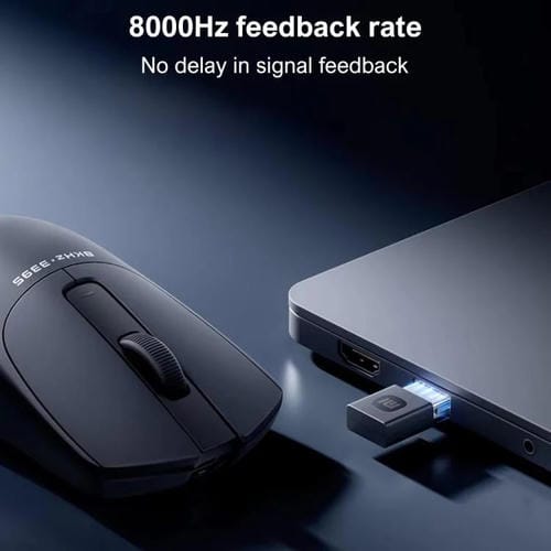 Ratón para Juegos Xiaomi Mouse X1 Inalámbrico con Cable 2,4G TTC Microinterruptores 8000 Hz 26000 DPI (Blanco)