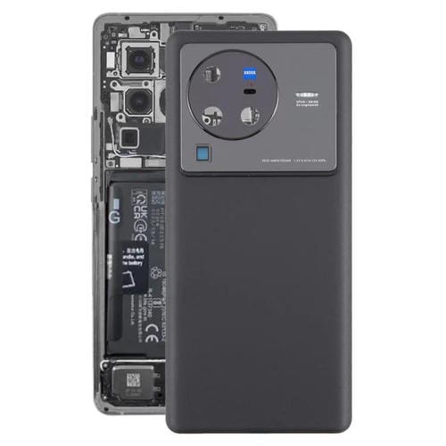 Tapa Trasera de Batería y Lente de Cámara para Vivo X80 Pro (Negra)