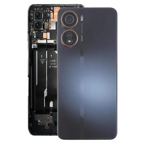 Back Cover of Plastic Battery with Central Frame and Camera Lens Cover for ZTE Axon 40 Lite (Black)