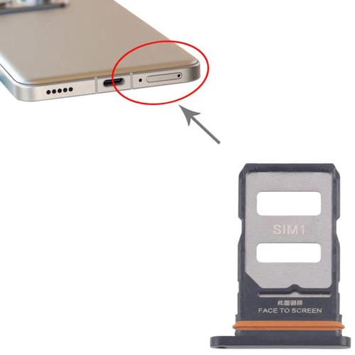 Tabuleiro Cartão SIM Xiaomi 14T Pro+ 5G (Preto) (10 Unidades)