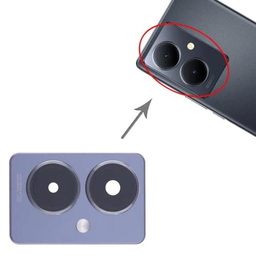 Rear Camera Lens Cover Vivo Y78+ 5G (Black)