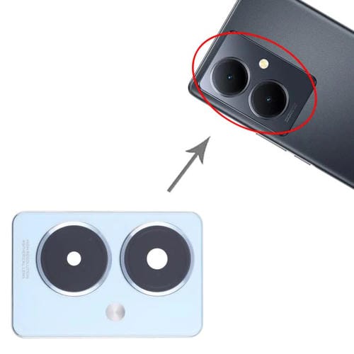 Copertura Lente Fotocamera Posteriore Vivo Y78+ 5G (Blu)