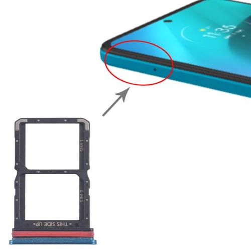 Plateau Carte SIM Motorola Moto G71 5G XT2169-1 XT2169-2 (Bleu) (10 Unités)