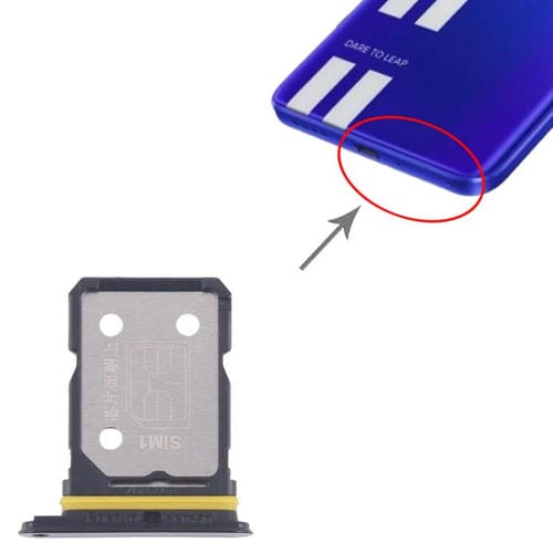 Plateau de carte SIM Realme GT Neo 3 noir (10 unités)