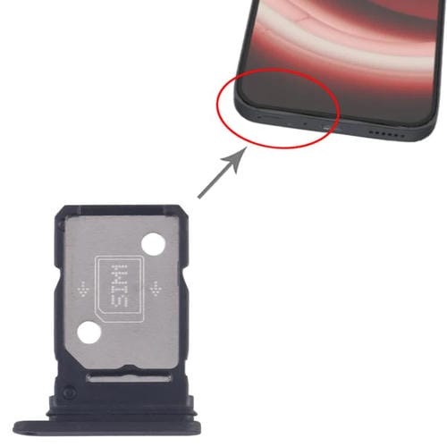 Dual SIM Card Tray for Nothing Phone 2A (Black)