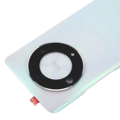 Carcasa trasera con tapa para lente de cámara para Honor X9b (plateada)