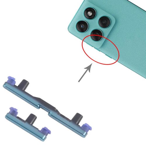 Para Motorola Edge 60 Fusion 10 pares de botones de encendido y control de volumen (verde)