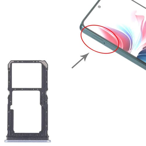 Bandeja para tarjeta SIM original (10 unidades, azul) para OPPO Reno11 F CPH2603