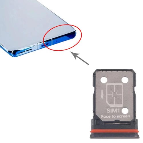 Bandeja para tarjeta SIM original (10 unidades) para OPPO F29 Pro (negro)