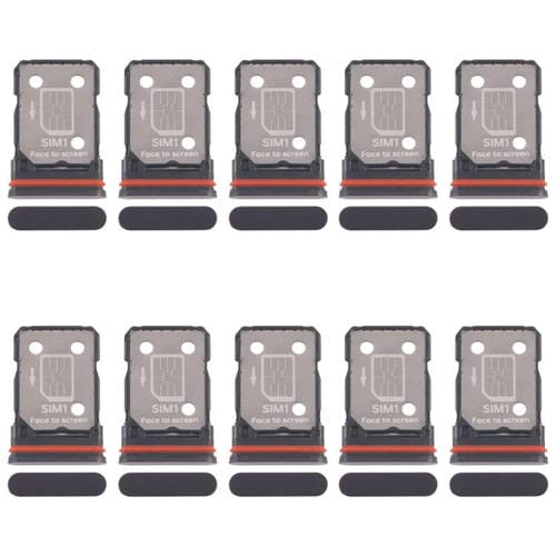 Bandeja para tarjeta SIM original (10 unidades) para OPPO F29 (negro)