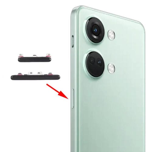 Para OnePlus Ace 2V PHK110 Botón de encendido y botón de control de volumen (negro)