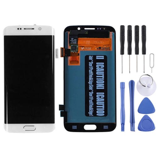 LCD-Bildschirm Samsung Galaxy S6 Edge Modelle G925, G925F, G925FQ, G925I, G925A, G925T, G925S, G925K, G925L, G9250 (Weiß)