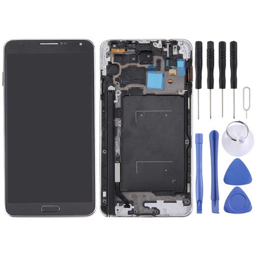 LCD-Bildschirm Samsung Galaxy Note 3/N900A/N900T mit Rahmen (Schwarz)