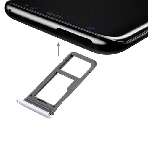 Plateau Carte SIM et Micro SD Samsung Galaxy S8 (Argent)