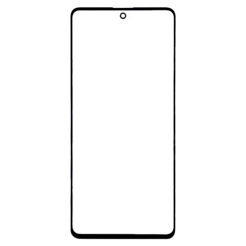 Glaslinse Frontbildschirm Samsung Galaxy A71 (Schwarz) Außen