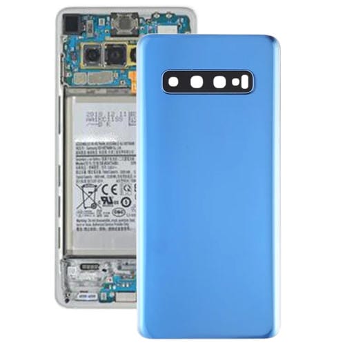 Rückseite der Batterieabdeckung Samsung Galaxy S10 mit Kamerlinse (Blau)