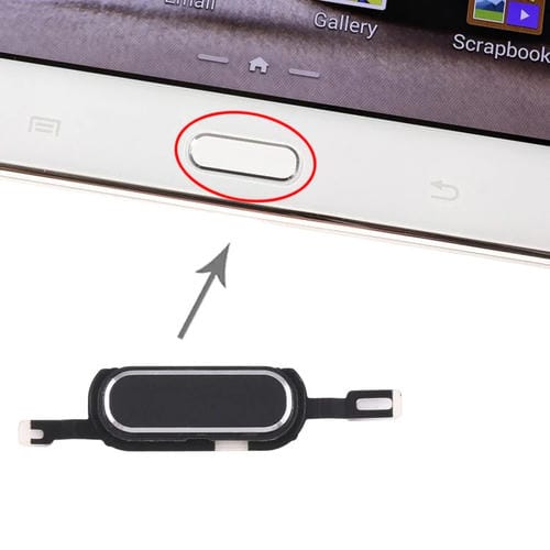 Bouton d'accueil Samsung Galaxy Note 10.1 (Édition 2014) P600 (Noir)