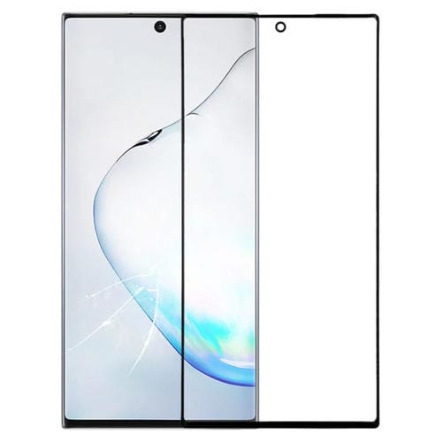 Outer Glass Lens Front Screen Samsung Galaxy Note 10+ (Black)