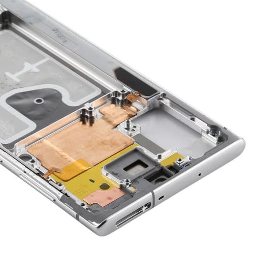 Meio Bisel de Moldura para Samsung Galaxy Note 10 (Prateado)
