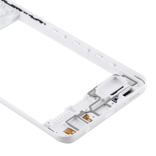 Plaque de lunette de cadre moyen Samsung Galaxy A21s (Blanc)
