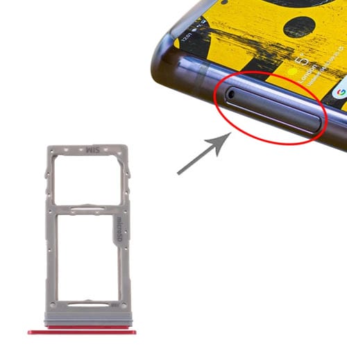 SIM Card and Micro SD Tray Samsung Galaxy Note 10 Lite SM-N770 (Red)