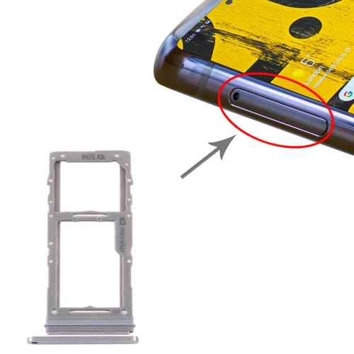 SIM Card and Micro SD Tray Samsung Galaxy Note 10 Lite SM-N770 (Silver)