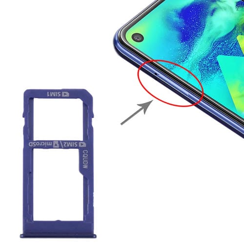 Bandeja de Tarjeta SIM y Micro SD Samsung Galaxy M40 SM-M405 (Azul Oscuro)