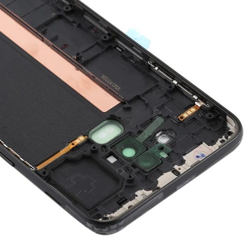 Cubierta Trasera Compatible con Samsung Galaxy J8 con Teclas Laterales y Lente de Cámara (Negro)