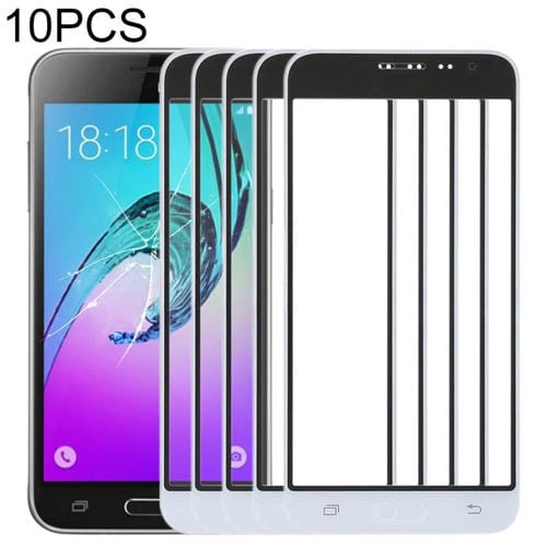 Outer Glass Lens Samsung Galaxy J3 Front Screen (White)