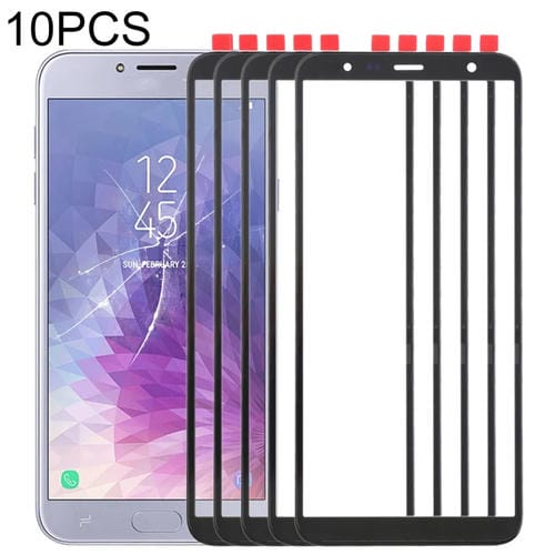 Outer Glass Lens Screen for Samsung Galaxy J4+/J6+/J610 (10 Pieces) (Black)