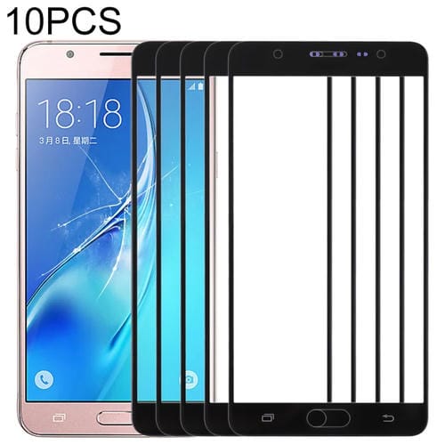 Verre Lentille Extérieure Samsung Galaxy J7 Max Pack (10 Pièces) Écran Avant (Noir)